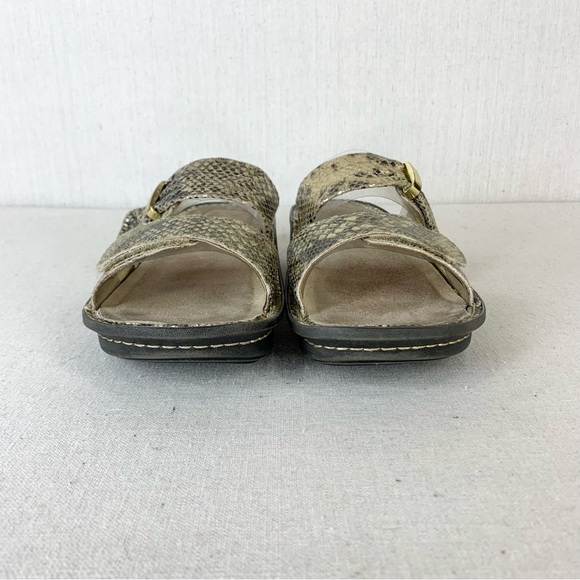 Alegria Women's Karmen Glitz Gold Faux Snakeskin Leather Sandals - Size 39/9 US - Picture 4 of 14